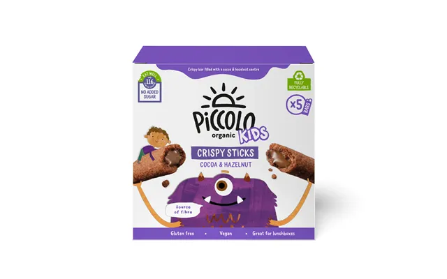 Piccolo Kids Cocoa & Hazelnut Crispy Sticks 5 X 25g Snack