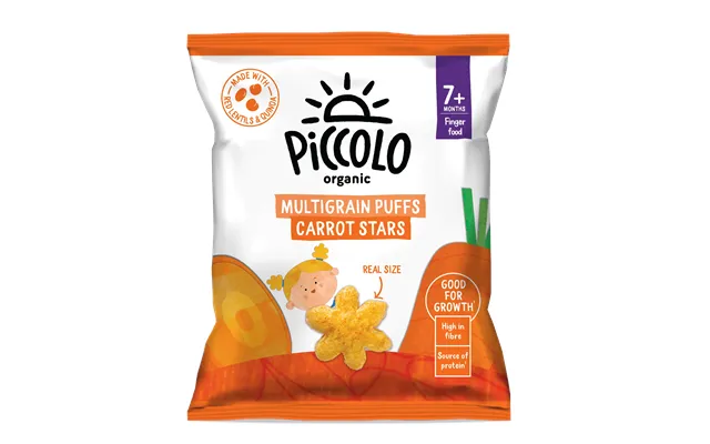 Piccolo Organic Carrot Puffs Baby Snack 15g