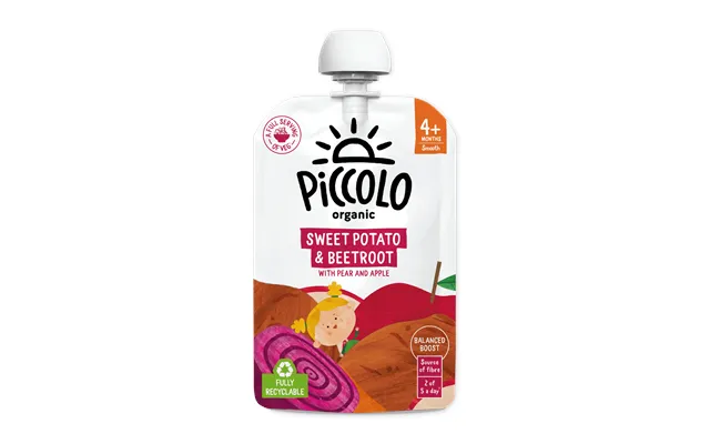 Piccolo Organic Sweet Potato Beetroot Pear & Apple Baby Food 100g