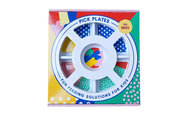 Pick Plates Midi Divided Plate 5 Compartment Kids Plate 23cm