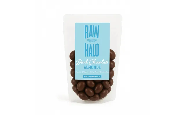 Raw Halo Organic Dark Chocolate Covered Almonds 85g Vegan Snack