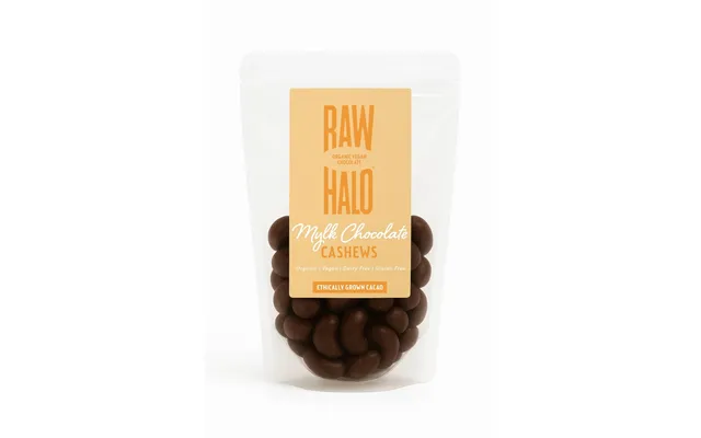 Raw Halo Organic Mylk Chocolate Covered Cashews 85g Vegan