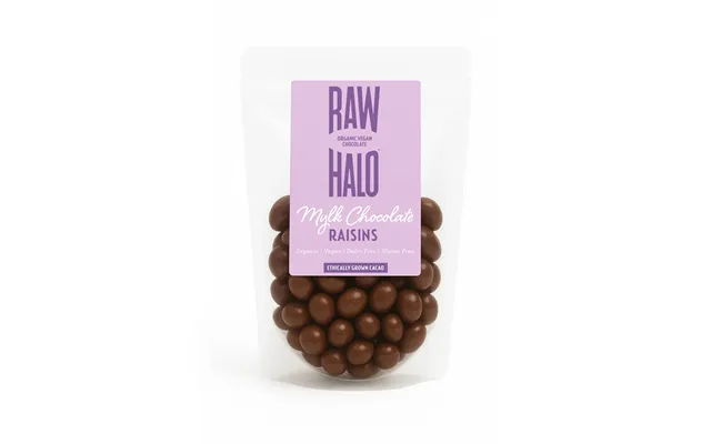 Raw Halo Organic Mylk Chocolate Covered Raisins 85g Vegan