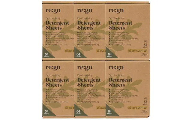 Re Gn Bio Laundry Detergent Sheets Enzyme-powered Stain Removing Formula 384 Sheets