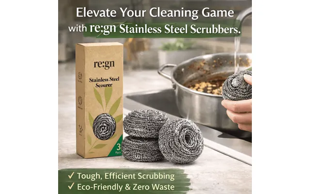 Stainless Steel Scourers - 3 Pack