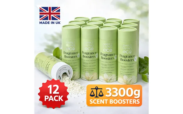 Uk Made Plant-based Fragrance Booster Beads For Laundry Choice Of Scent 12 Pack