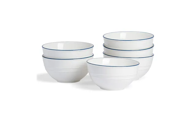 15cm Farmhouse White Porcelain Cereal Bowls - Pack Of Six