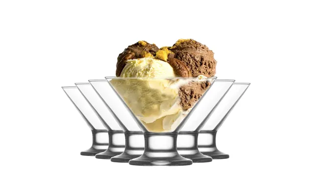 165ml Clear Crema Glass Ice Cream Bowls - Pack Of Six