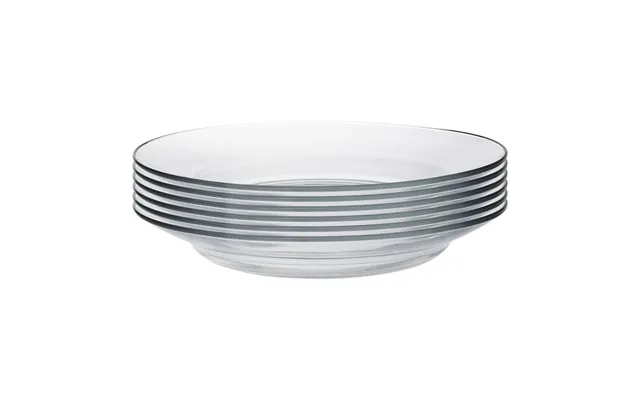 23cm Clear Lys Glass Soup Bowls - Pack Of Six