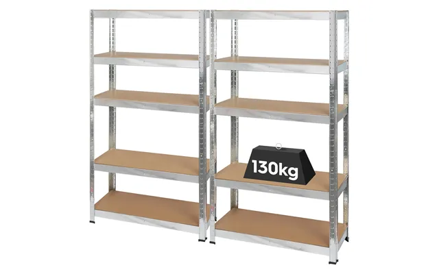 2pc 5-tier Steel Garage Shelving Units Set - 75 X 30 X 150cm
