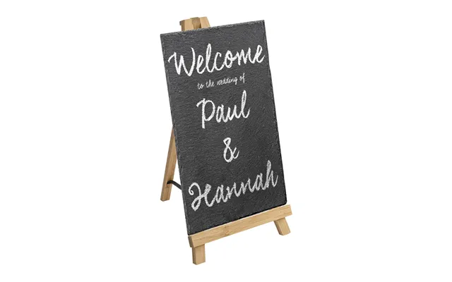 2pc Wooden Table Easel & Slate Board Set