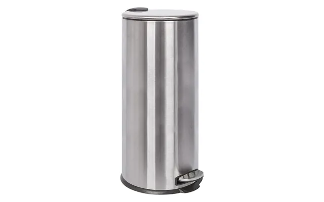 30l Round Brushed Stainless Steel Kitchen Pedal Bin