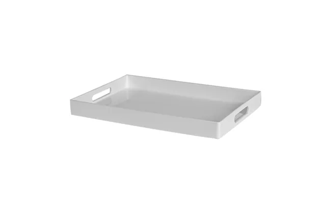34.5cm X 25cm Rectangle Lacquer Trays - White