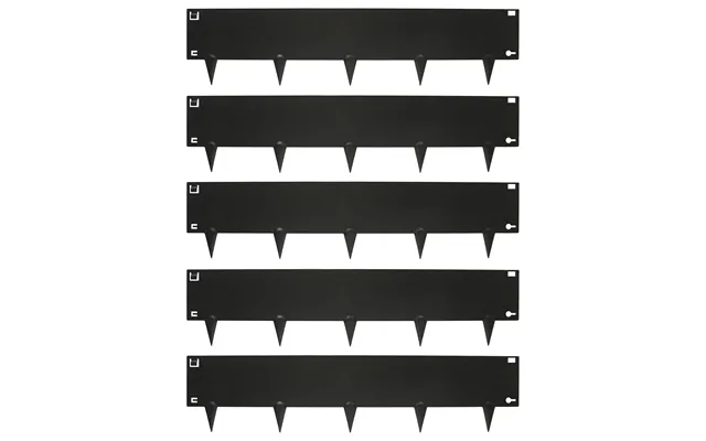 5pc Steel Lawn Edging Set - 5m X 16cm