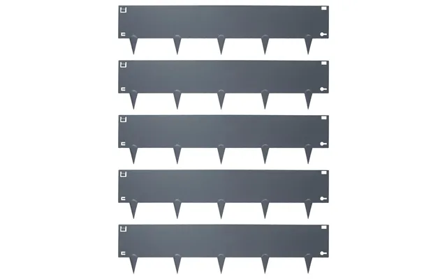5pc Steel Lawn Edging Set - 5m X 16cm