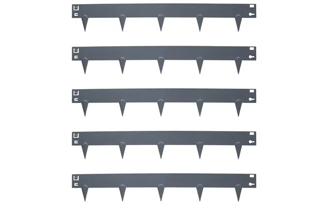 5pc Steel Lawn Edging Set - 5m X 8cm