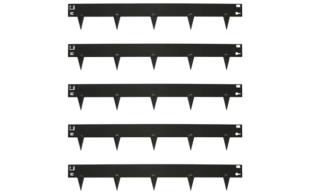 5pc Steel Lawn Edging Set - 5m X 8cm
