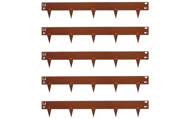 5pc Steel Lawn Edging Set - 5m X 8cm