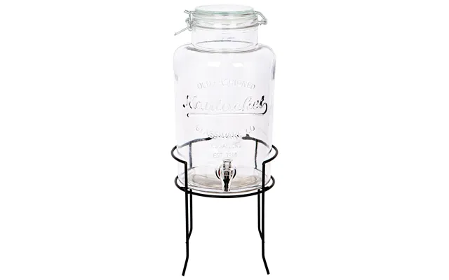 6.5l Glass Drinks Dispenser With Tap - Black
