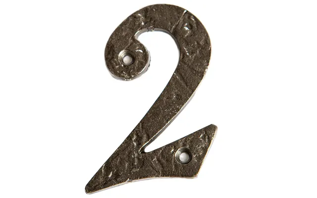 80mm Grey Rustic Iron House Number 2