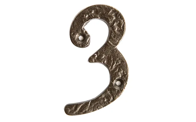 80mm Grey Rustic Iron House Number 3