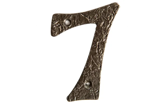 80mm Grey Rustic Iron House Number 7