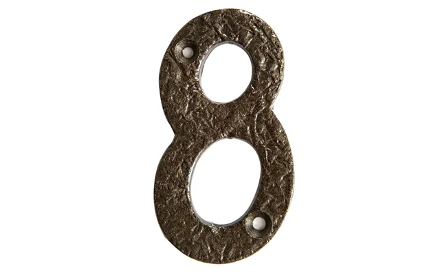 80mm Grey Rustic Iron House Number 8