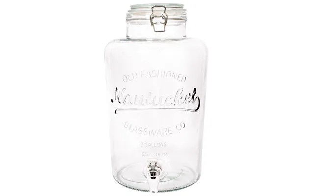 8.7l Glass Drinks Dispenser With Tap - None