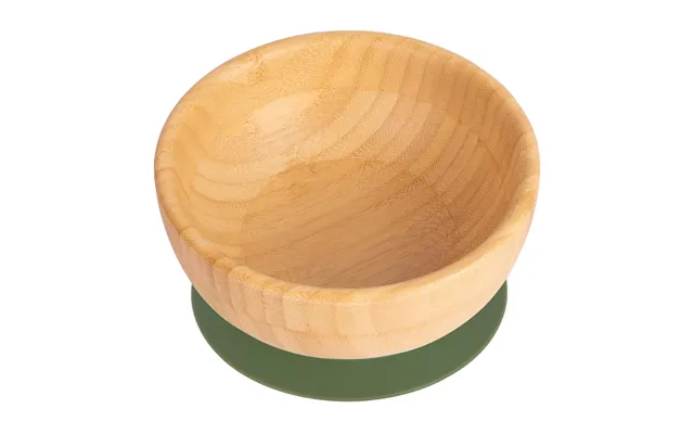 Bamboo Suction Bowl - Olive