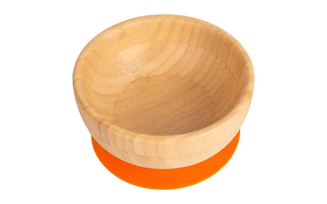 Bamboo Suction Bowl - Orange