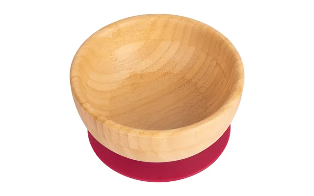 Bamboo Suction Bowl - Red