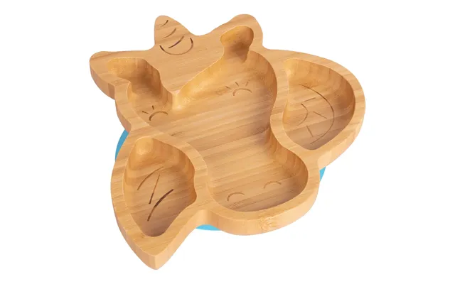 Bella The Unicorn Bamboo Suction Plate - Blue