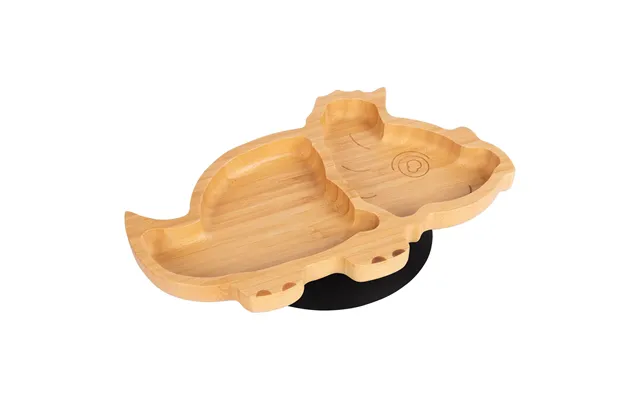 Dani The Dinosaur Bamboo Suction Plate - Black