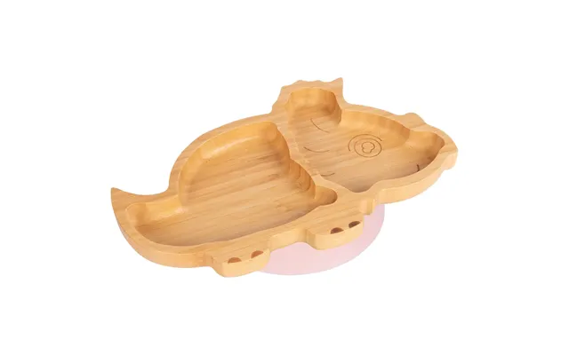 Dani The Dinosaur Bamboo Suction Plate - Pastel Pink