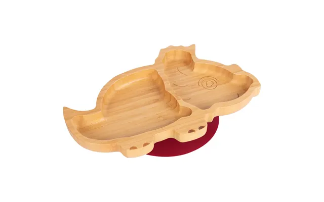 Dani The Dinosaur Bamboo Suction Plate - Red