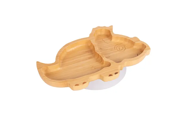 Dani The Dinosaur Bamboo Suction Plate - White
