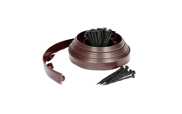Flexible Plastic Lawn & Path Edging - Brown