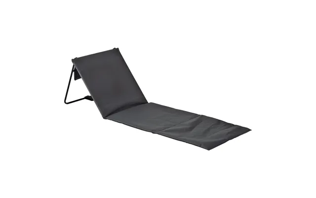 Folding Canvas Beach Lounger - Grey