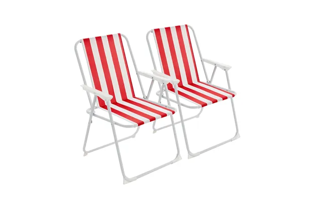 Folding Metal Beach Chairs - Pack Of Two