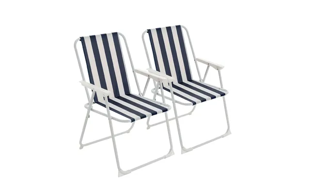 Folding Metal Beach Chairs - Pack Of Two