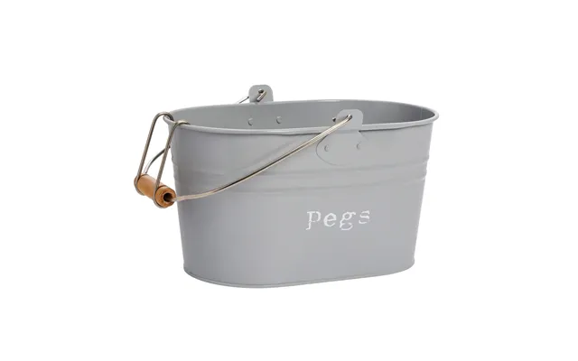 Grey Vintage Peg Bucket