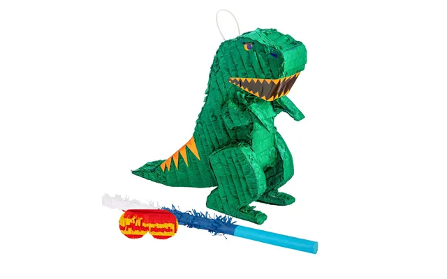 Jumbo Dinosaur Pinata Party Set - Blue Stick