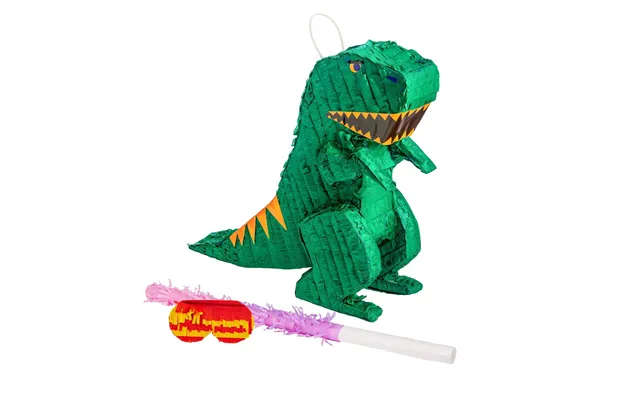 Jumbo Dinosaur Pinata Party Set - Pink Stick