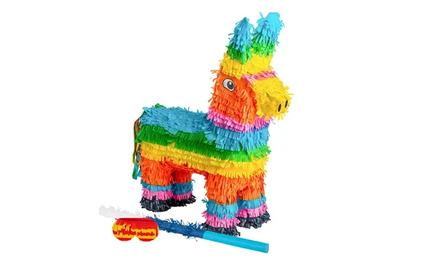 Large Donkey Pinata Party Set - Blue Stick