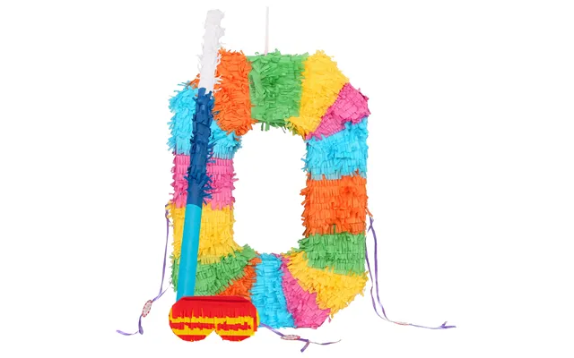 Large Number 0 Pinata Party Set - Blue Stick