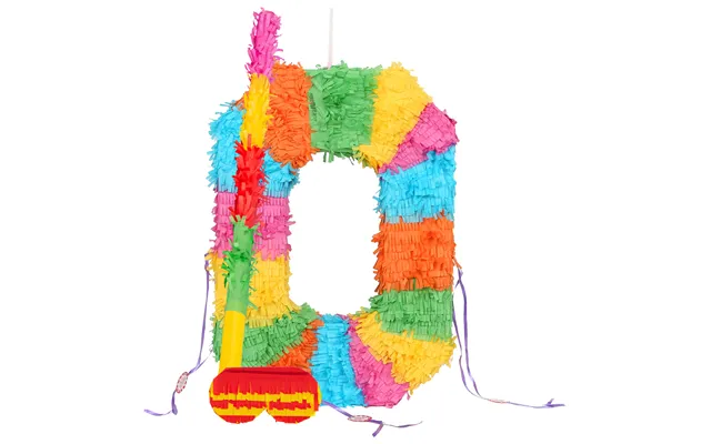 Large Number 0 Pinata Party Set - Rainbow Stick