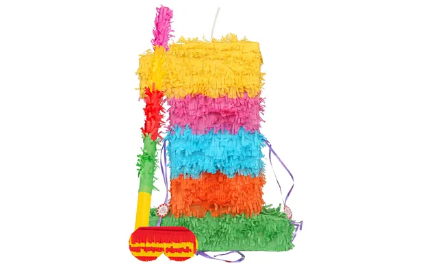 Large Number 1 Pinata Party Set - Rainbow Stick
