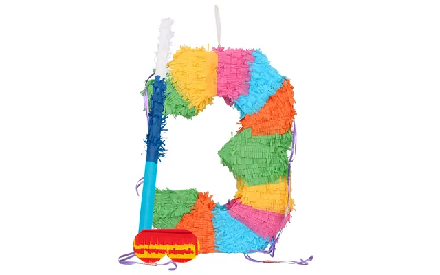 Large Number 3 Pinata Party Set - Blue Stick