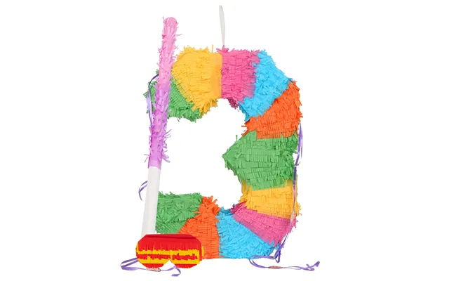 Large Number 3 Pinata Party Set - Pink Stick