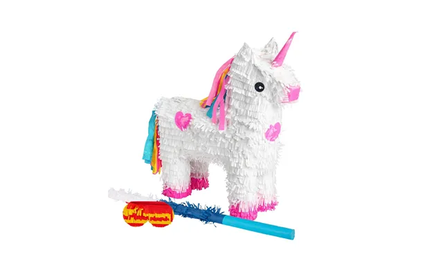 Large Unicorn Pinata Party Set - Blue Stick